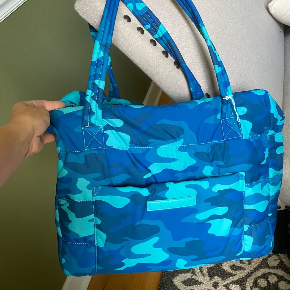 Moroccanoil camo tote bag rare! New